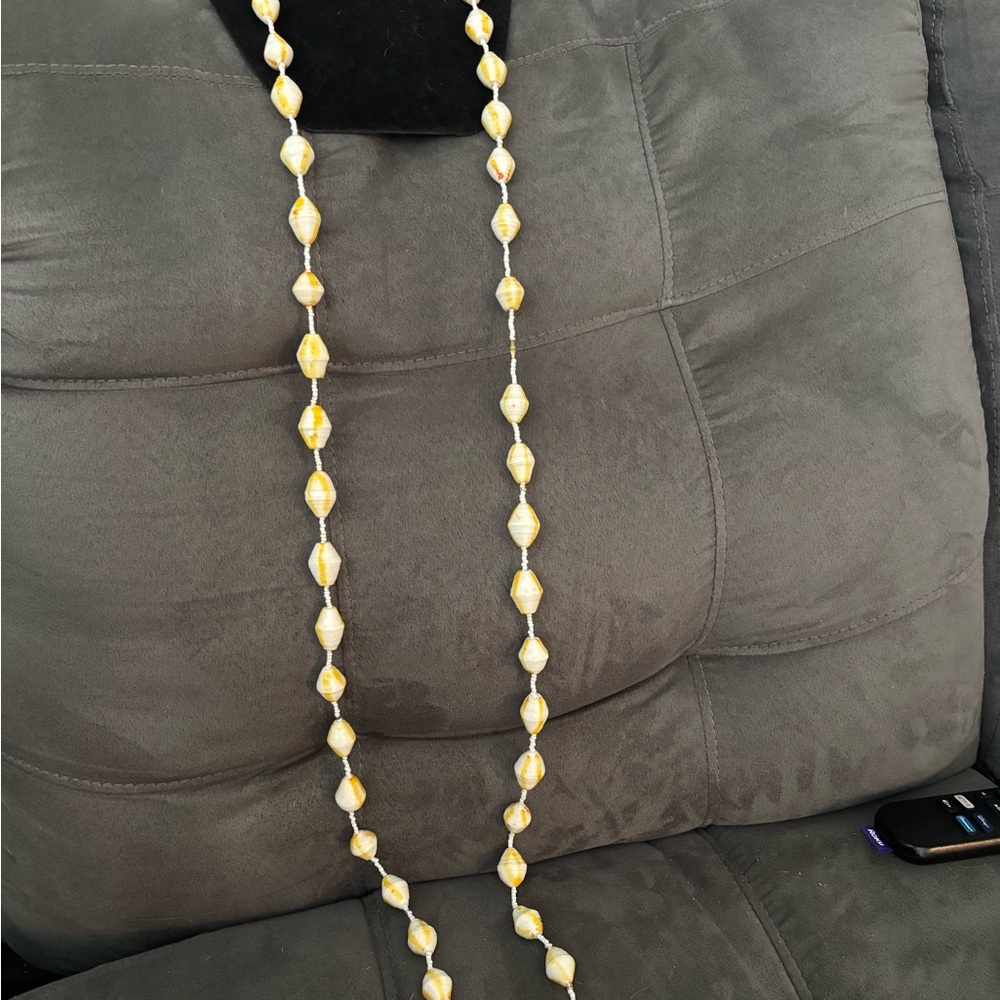 Elegant Gold Beaded Necklace. New handmade in Rwanda